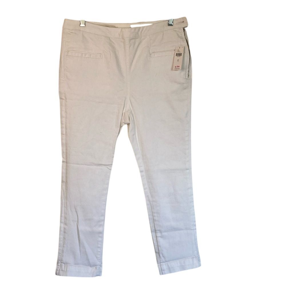 Pilcro and the Letterpress Anthropologie White High Rise Denim Legging Size 31